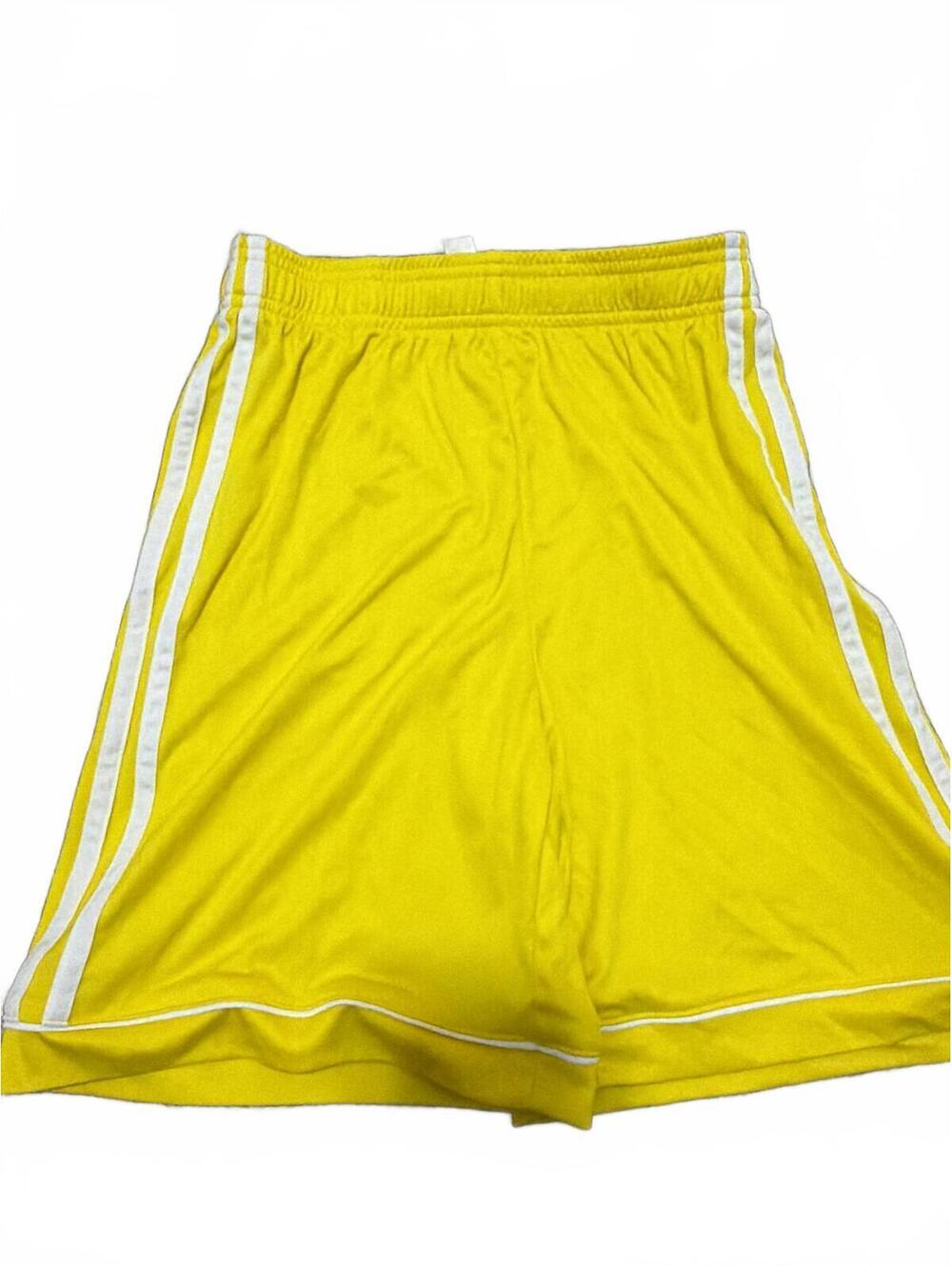 Adidas Boys Yellow Athletic Shorts Large